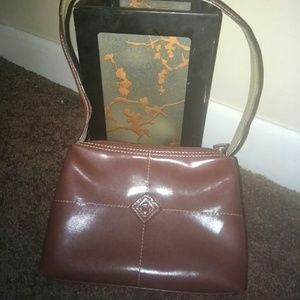 Brown leather, Mondani shoulder purse!!
